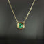 14K GOLD 0.89 CTW NATURAL EMERALD & DIAMOND NECKLACE