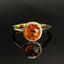 14K GOLD 2.08 CTW NATURAL SPESSARTINE & DIAMOND RING