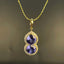 14K GOLD 2.19 CTW NATURAL TANZANITE & DIAMOND PENDANT( WITHOUT CHAIN )