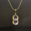 14K GOLD 2.19 CTW NATURAL TANZANITE & DIAMOND PENDANT( WITHOUT CHAIN )