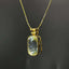14K GOLD 5 CT NATURAL AQUAMARINE & DIAMOND PENDANT( WITHOUT CHAIN )