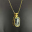 14K GOLD 5 CT NATURAL AQUAMARINE & DIAMOND PENDANT( WITHOUT CHAIN )