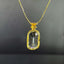 14K GOLD 5 CT NATURAL AQUAMARINE & DIAMOND PENDANT( WITHOUT CHAIN )