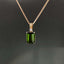 14K GOLD 2.65 CT NATURAL TOURMALINE & MOISSANITE PENDANT( WITHOUT CHAIN )