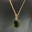 14K GOLD 2.65 CT NATURAL TOURMALINE & MOISSANITE PENDANT( WITHOUT CHAIN )