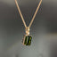 14K GOLD 2.65 CT NATURAL TOURMALINE & MOISSANITE PENDANT( WITHOUT CHAIN )