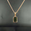14K GOLD 2.65 CT NATURAL TOURMALINE & MOISSANITE PENDANT( WITHOUT CHAIN )