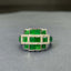 14K GOLD 1.59 CTW VIVID GREEN NATURAL EMERALD & DIAMOND RING
