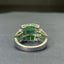 14K GOLD 1.59 CTW VIVID GREEN NATURAL EMERALD & DIAMOND RING