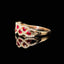 14K GOLD 0.76 CTW NATURAL RUBY & DIAMOND RING