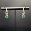 14K GOLD 1.16 CTW VIVID GREEN NATURAL EMERALD & DIAMOND EARRINGS
