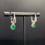 14K GOLD 1.16 CTW VIVID GREEN NATURAL EMERALD & DIAMOND EARRINGS
