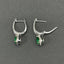 14K GOLD 1.16 CTW VIVID GREEN NATURAL EMERALD & DIAMOND EARRINGS