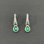14K GOLD 1.16 CTW VIVID GREEN NATURAL EMERALD & DIAMOND EARRINGS