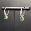 14K GOLD 1.16 CTW VIVID GREEN NATURAL EMERALD & DIAMOND EARRINGS