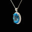 14K GOLD 18.28 CTW NATURAL TOPAZ & DIAMOND PENDANT( WITHOUT CHAIN )