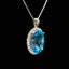 14K GOLD 18.28 CTW NATURAL TOPAZ & DIAMOND PENDANT( WITHOUT CHAIN )
