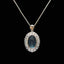 14K GOLD 18.28 CTW NATURAL TOPAZ & DIAMOND PENDANT( WITHOUT CHAIN )