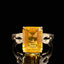 14K GOLD 5.66 CTW NATURAL CITRINE & DIAMOND RING
