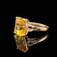 14K GOLD 5.66 CTW NATURAL CITRINE & DIAMOND RING