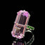14K GOLD 17.15 CTW NATURAL KUNZITE & TSAVORITE RING