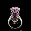 14K GOLD 17.15 CTW NATURAL KUNZITE & TSAVORITE RING