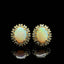 14K GOLD 2.02 CTW NATURAL OPAL & AQUAMARINE EARRINGS