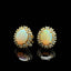14K GOLD 2.02 CTW NATURAL OPAL & AQUAMARINE EARRINGS