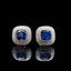 14K GOLD 2.57 CTW NATURAL SAPPHIRE & DIAMOND EARRINGS