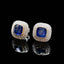 14K GOLD 2.57 CTW NATURAL SAPPHIRE & DIAMOND EARRINGS