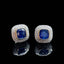 14K GOLD 2.57 CTW NATURAL SAPPHIRE & DIAMOND EARRINGS