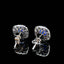14K GOLD 2.57 CTW NATURAL SAPPHIRE & DIAMOND EARRINGS