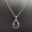 14K GOLD 1.6 CTW NATURAL SAPPHIRE & DIAMOND PENDANT( WITHOUT CHAIN )