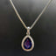 14K GOLD 1.6 CTW NATURAL SAPPHIRE & DIAMOND PENDANT( WITHOUT CHAIN )