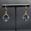 14K GOLD 10.23 CTW NATURAL TOPAZ & DIAMOND EARRINGS