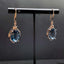 14K GOLD 10.23 CTW NATURAL TOPAZ & DIAMOND EARRINGS