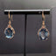 14K GOLD 10.23 CTW NATURAL TOPAZ & DIAMOND EARRINGS