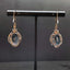 14K GOLD 10.23 CTW NATURAL TOPAZ & DIAMOND EARRINGS