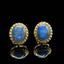14K GOLD 1.3 CT NATURAL OPAL EARRINGS