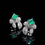 14K GOLD 1.22 CTW NATURAL EMERALD & DIAMOND EARRINGS