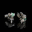 14K GOLD 1.22 CTW NATURAL EMERALD & DIAMOND EARRINGS