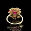 14K GOLD 1 CT NATURAL RUBY & COLOURED GEMSTONE RING