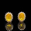 14K GOLD 1.93 CTW NATURAL SAPPHIRE & DIAMOND EARRINGS