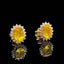 14K GOLD 1.93 CTW NATURAL SAPPHIRE & DIAMOND EARRINGS
