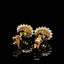 14K GOLD 1.93 CTW NATURAL SAPPHIRE & DIAMOND EARRINGS