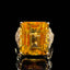 14K GOLD 9.93 CTW NATURAL CITRINE & DIAMOND RING