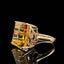 14K GOLD 9.93 CTW NATURAL CITRINE & DIAMOND RING