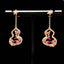 14K GOLD 1.0 CTW NATURAL RUBY & DIAMOND EARRINGS