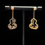 14K GOLD 1.0 CTW NATURAL RUBY & DIAMOND EARRINGS