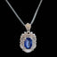 14K GOLD 1.55 CTW NATURAL SAPPHIRE & DIAMOND PENDANT( WITHOUT CHAIN )